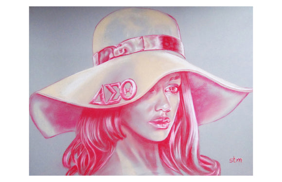 Ms. Delta Sigma Theta - Original Chalk Pastel