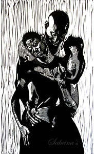 Love Is - Original Linocut Print