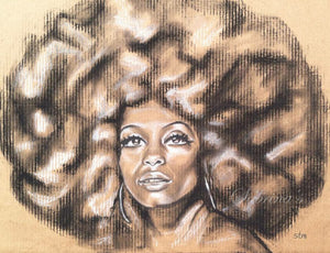 Diana (Diana Ross) - Original Charcoal Art