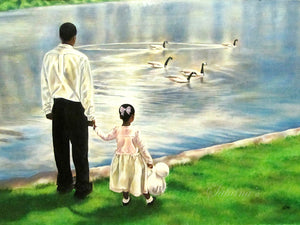 By the Lake - Original Oil Painting
